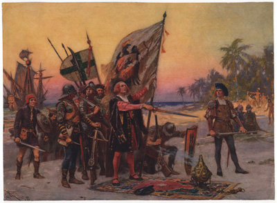 Columbus discovering America